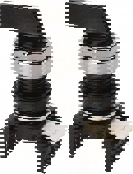 Selector Switch Only: 2 Positions, Maintained (MA), Black Lever